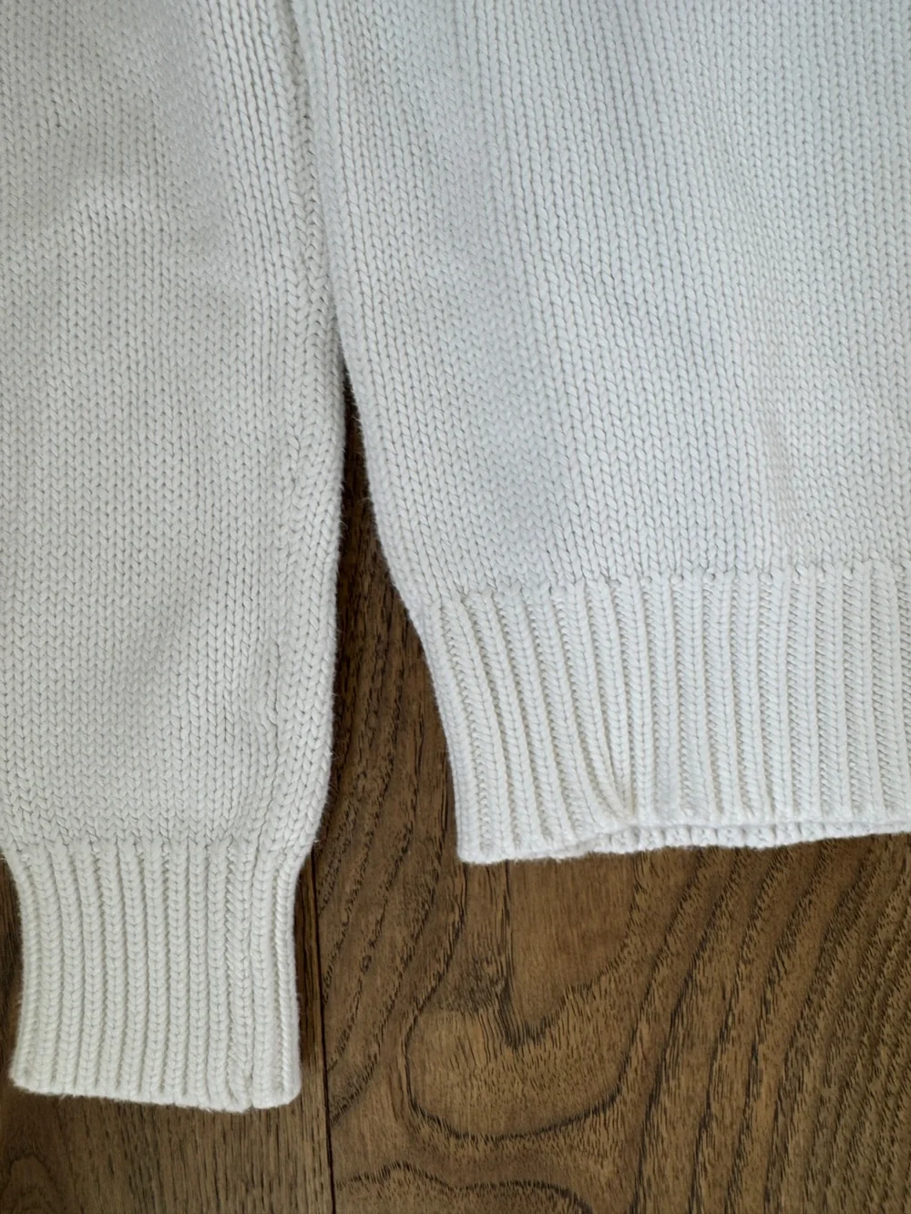Ralph Lauren White Crewneck Sweater with Knit American Flag